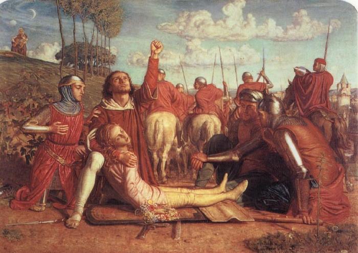 William Holman Hunt Rienzi Vowing to Obtain Justice for the Death of his Young Brother,Slain in a Skirmish Between the Colonna and Orsini Factions Germany oil painting art